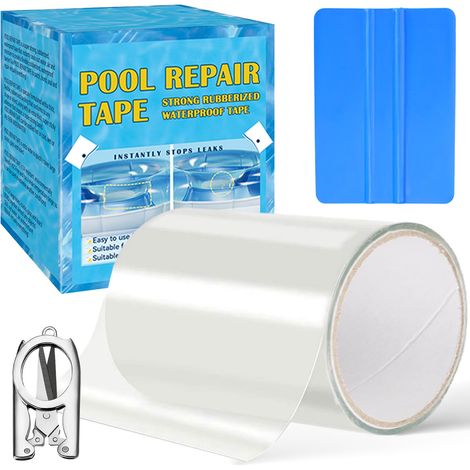 Patchs pour piscine sous-eau, 10 x 150 cm, ruban de réparation de piscine, kit de crevaison imperméable pour réparer plusieurs surfaces de piscines (1/5)
