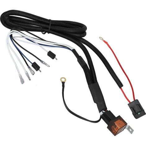 Kit de câblage et relais pour klaxon pneumatique 12 V, câble de 1,9 m, 50 W, pour moto, voiture et camion. (1/5)
