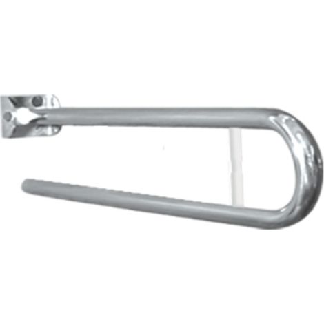 Barra maniglione ribaltabile cm80 con porta rotolo inox lucido (1/3)