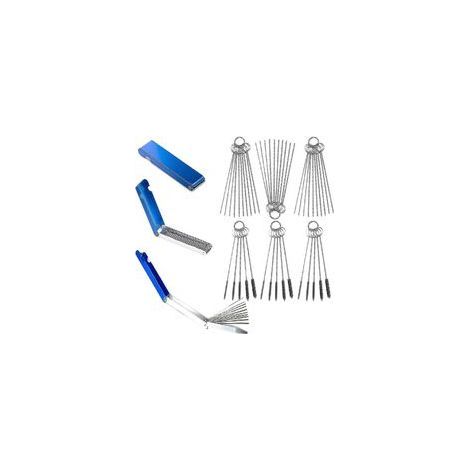 Vergaser-Düsenreiniger-Set, Brennerdüsenreiniger zur Reinigung von Motorrad-, ATV-, Moped-, UTV-, Schweißgerät- und Kettensägenvergasern, Spritzpistolen, Brennerdüsen (9-teiliges Set) (1/4)