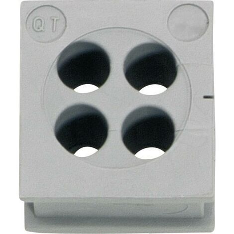 Passe-câbles Icotek QT 4/3 42580 Ø max. des bornes 3 mm Elastomère gris 1 pc(s) W96697 (1/2)