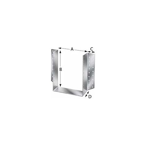 Simpson Strong Tie – Sabot de charpente 160x200mm SST – Fixation solide pour bois dur – Lot de 20 unités – Résistance accrue pour constructions - BSD160