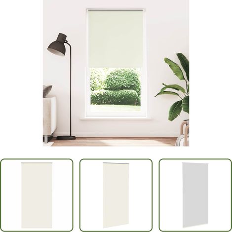 Sichtschutz - Verdunkelungsrollo Cremeweiß 95x230cm Stoffbreite 90,7 cm (1/5)