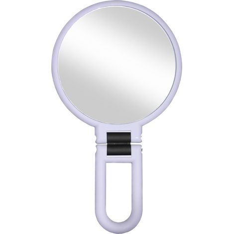 Miroir grossissant 10X/15X, à main, de voyage, pliable, pour maquillage, portable, sur pied, double face (1/5)