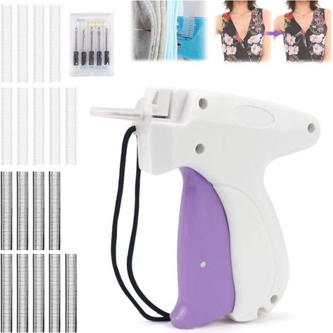 Speedy Quick Clothing Fixer rapidement les vêtements Micro Stitch Gun pour vêtements, mini pistolet à mousse, fixateur rapide de vêtements avec 5 aiguilles 1000 aiguilles en plastique (1/4)
