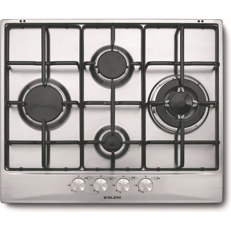 Glem Gas GT645IX Piano Cottura Acciaio inossidabile Da incasso 60 cm 4 Fornelli (1/3)