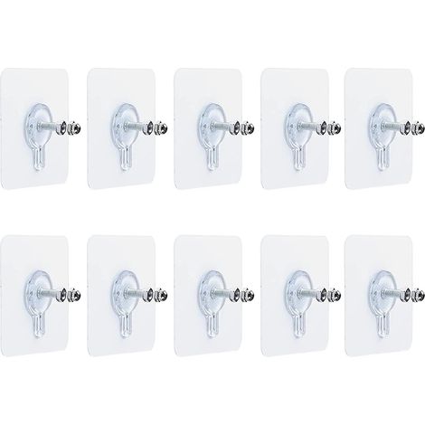 10 vis murales auto-adhésives pour montage sans perçage, cuisine, salle de bain, salon.