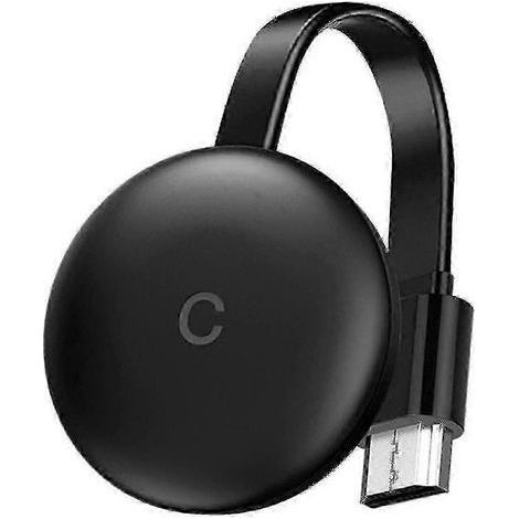 Chromecast 3 pour Smart TV, Dongle HDMI WiFi Compatible Netflix YouTube, Miracast Sans Fil
