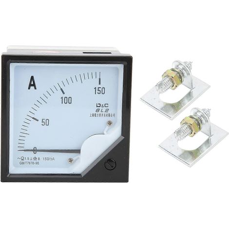 6L2 150A/5A Wechselstrom-Zeigeramperemeter, analoges Einbaustrommessgerät, Nadel-Einbauamperemeter