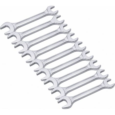 Clé plate double 5.5-7 mm acier galvanisé lot de 10 (1/5)