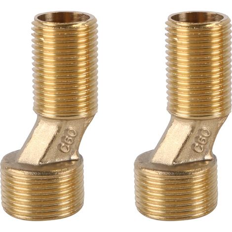 Adaptateurs De Robinet De Douche en Laiton De 3/4" À 1/2" Type S avec Bras Pivotant Réglable Décalé De 9 Mm pour Robinets De Lavabo De Salle De Bain (1/5)