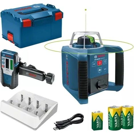 Bosch - Laser rotante, portata 300 m, con batterie e accessori 0601061704 (1/5)