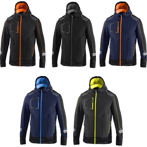 Chaqueta de trabajo Sparco York Tech Soft-Shell 02412 - XS - Negro /Naranja (1/5)