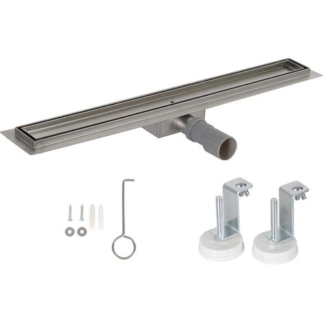 Bc-elec - HFD09-80 Canal de ducha para alicatado 80cm en acero inoxidable, altura regulable 67-92mm