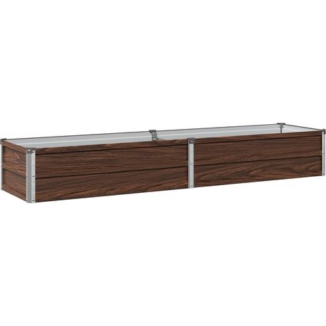 Cama de Jardín Elevada Negro 160 x 40 x 24 cm vidaXL