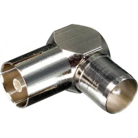NEUFU Connecteur/Adaptateur DVB-T TV PAL RF a angle droit Femmelle vers Male FA