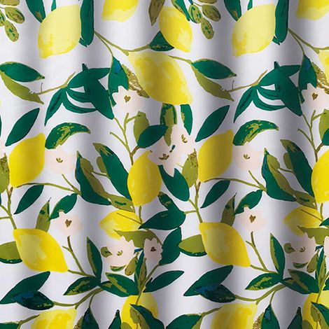 TTE13601200 LEMON Cortina de Ducha Blanco y Amarillo - ref: TTE13601200 (1/2)