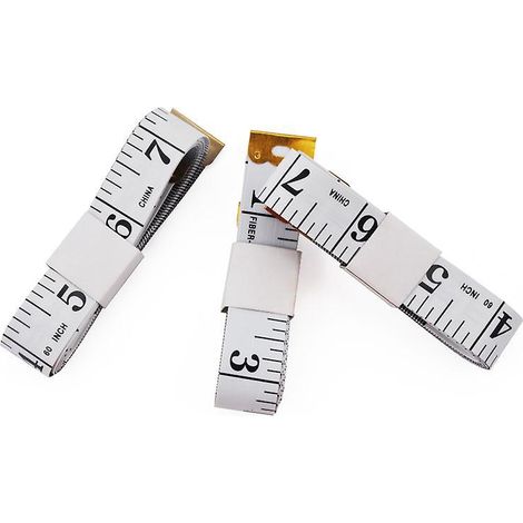 2 Pices-mtres Ruban Pour Couturier Double Face,1,5 M 60 Pouce Sur Mesure Couturire Tissu Rgle, La Blanc Mesure Ruban (1/5)