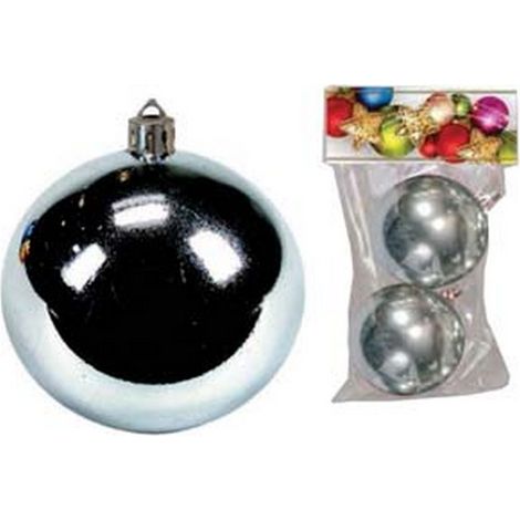 1PZ SFERE LISCE COLORE ARGENTO - mm.80 in confezione da 2 pezzi