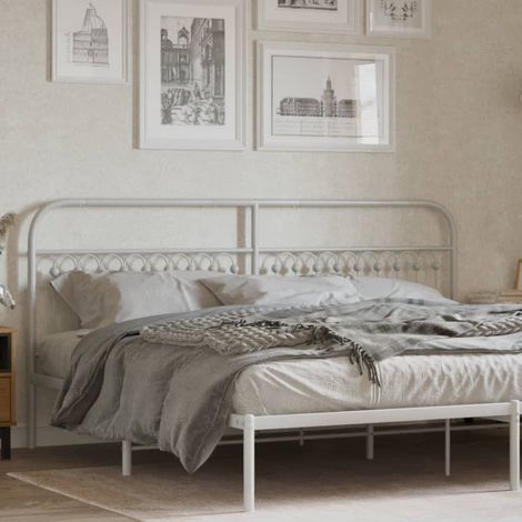 Tête de lit métal-Panneau de lit-Accessoire de Lit blanc 193 cm 790811 (1/5)