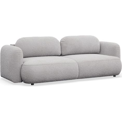 Selsey Tvoya – 3-Sitzer Schlafsofa mit Bouclé-Bezug, Hellgrau (1/5)