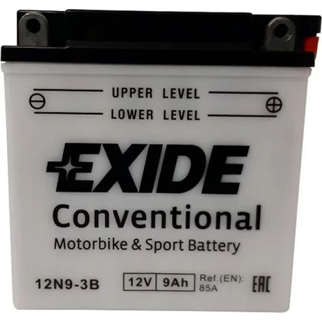 Batterie moto Exide 12N9-3B 12v 9ah 85A