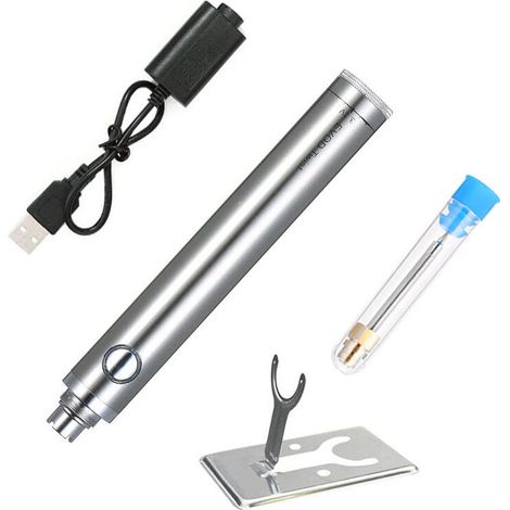 Herramienta de soldadura con carga inalámbrica, herramienta de reparación de soldadura USB segura, enfriamiento rápido, temperatura ajustable, carga inalámbrica, mini portátil, adecuada para el hogar  (1/5)