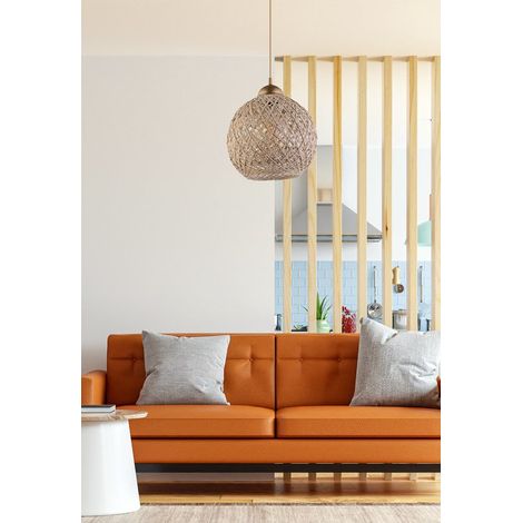 Lustre - Marron et blanc - 24 x 55 x 24 cm (1/3)