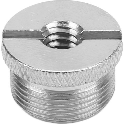 Adaptateur de filetage F14A 1/4 femelle vers 5/8 mâle, traitement anodisé durable pour raccord de précision en argent (1/5)