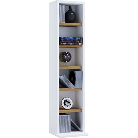 Madera CD DVD Estante de almacenamiento Elementa 92x21x20 - VCM