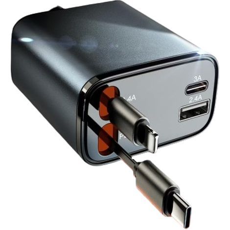 4 - en - 1 voiture allume - cigare chargeur adaptateur, cadeaux pour les hommes et les femmes, accessoires de voiture et gadgets de voyage. (1/5)