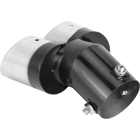 Embout d'échappement double en acier inoxydable de 63 mm / 2,5 pouces pour voiture - Accessoire auto (1/5)