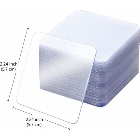 2 rouleaux de ruban adhésif double face nano, tampons adhésifs en acrylique transparent pour fixation, taille 2,4x2,4 pouces pour la maison et le bureau (1/4)