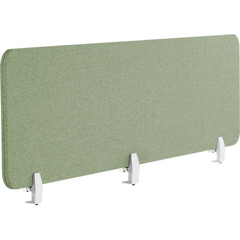 Panel separador verde claro 180 x 40 cm poliéster PET pantalla acústica Wally