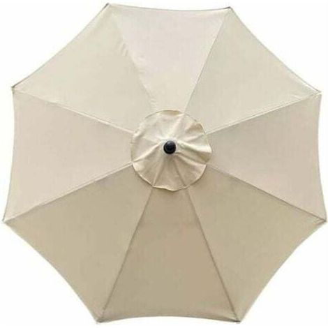 Toile de rechange pour parasol. 8 baleines. 3 m. imperméable. résistante aux UV. beige