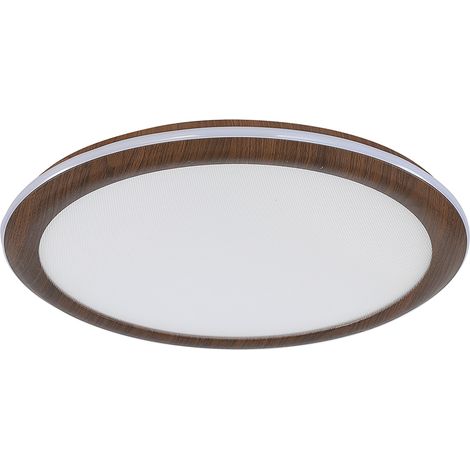V-TAC 36W LED-Deckenleuchte mit Holzoptik, Fernbedienung, Farbtemperatur, dimmbar, Ø410 mm – Artikelnummer 24140