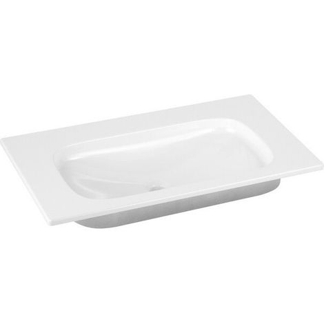 Lavabo de cerámica ROYAL UNIVERSE 805 x 16 x 495 mm sin orificio para grifería, sin rebosadero blanco KEUCO
