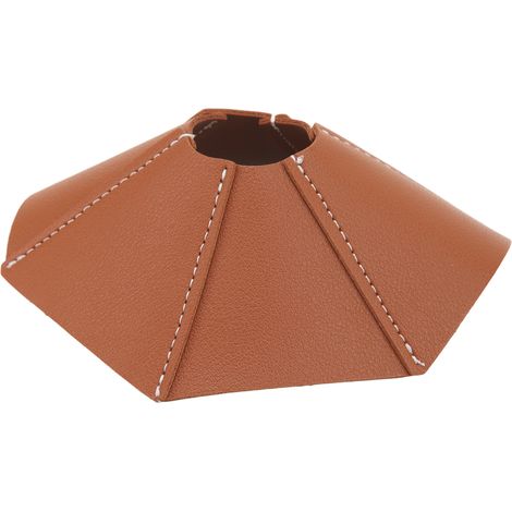 Abat-jour en cuir marron style rétro pour lampe et lampe de poche, diffuseur lumineux décoratif durable et facile à entretenir (1/4)