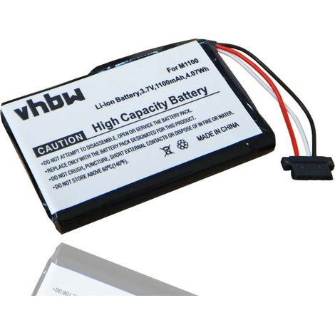vhbw 1x Akku kompatibel mit Mitac Mio Spirit V505 TV, V735 TV GPS Navigation Navi (1100 mAh, 3,7 V, Li-Ion)