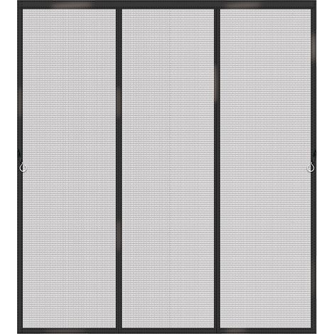 Moustiquaire Porte 130x210cm Fenetre Magnetique,Rideau Anti Insecte Mouche, Noir (1/4)