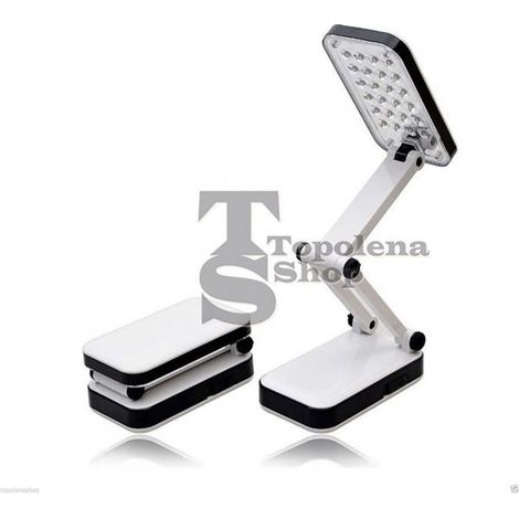 LAMPADA DI EMERGENZA 24 LED RICARICABILE PIEGHEVOLE LUCE BIANCA LED-666