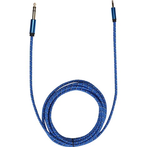 Câble audio 3.5mm mâle vers 6.35mm mâle pour guitare électrique, ampli et enceintes - 3 mètres (1/5)