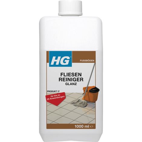 HG Fliesenreiniger Glanz 1 L Fliesen Reiniger für Bodenfliesen Steinplatten
