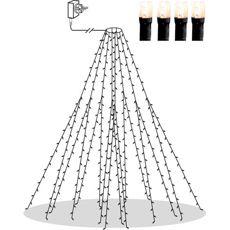 LED Weihnachtsbaumbeleuchtung Crispy Ice White, 360 LEDs, 2m, IP44 (1/5)