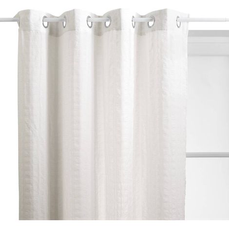 Voilage noa motivo a righe plissettate140x240cm bianco - Atmosphera créateur d'intérieur