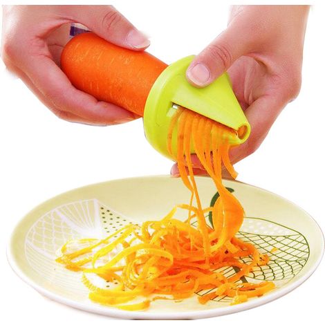 1 Espiralizador, manual, plástico, acero inoxidable, verduras firmes, cocina (1/5)