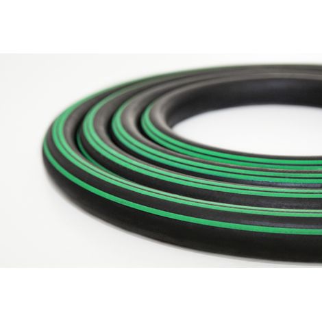 Vielzweckpremiumschlauch Supreme, 19x4,5mm schwarz 3 grüne Streifen 20bar, 50m S (1/4)