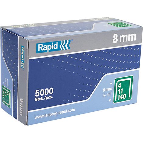 High-Quality Galvanized Flat Wire Staples for Insulation, Fabric, Decoration, Softwood, Thin Plastic, and Outdoor Use – 8mm Length, Pack of 5000