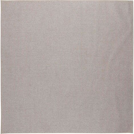Tapis de surface LUGO Crème et Taupe 120 x 120 cm Polyester