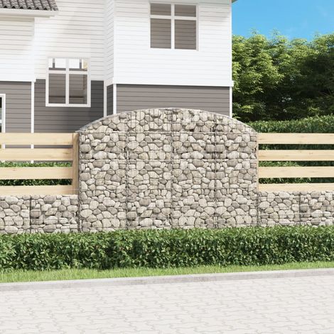 Gabion à arc élevé 200x30x140/160 cm Fer galvanisé